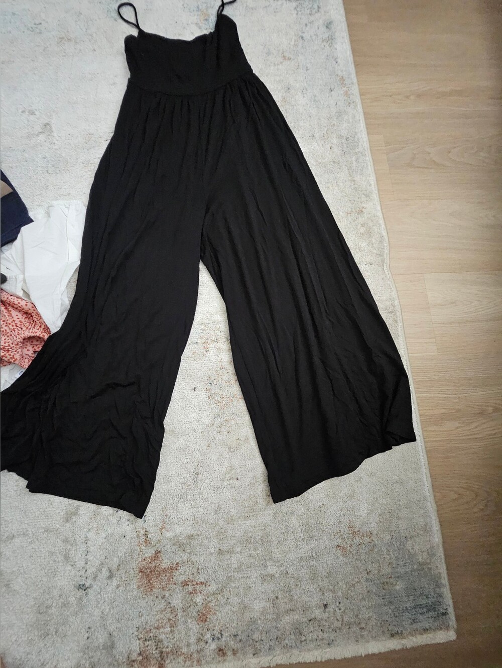 Wilfred Black Spaghetti-Strap Jumpsuit